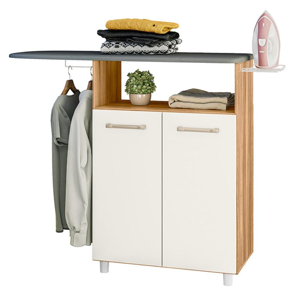 Balcão Multiuso Passadeira Melissa 2 Portas Freijó/Off White