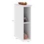 Balcão Nicho Dinamarca 20cm Branco com Tampo MDP - Indékes