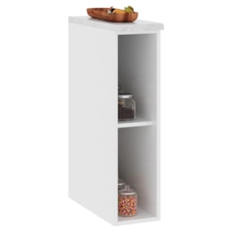 Balcão Nicho Dinamarca 20cm Branco com Tampo MDP - Indékes