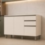 Balcão Pia 2 Gavetas 3 Portas sem Tampo Connect Off White - Móveis Henn 