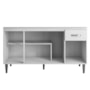 Balcão Pia Gabriela 150cm Amêndoa/Branco com Tampo MDP - AJL Móveis