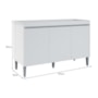 Balcão Pia Manu 120cm 3 Portas Branco sem Tampo - AJL Móveis