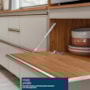 Balcão Pia Proença 120cm 1 Porta e 4 Gavetas Nogueira Touch/Nude Prime TX com Tampo MDF - Demartêz