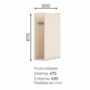 Balcão Porta Toalha 20cm Connect Off White - Móveis Henn 