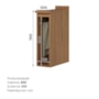 Balcão Porta Toalha Requinte 20cm Nature com Tampo MDP - Móveis Henn