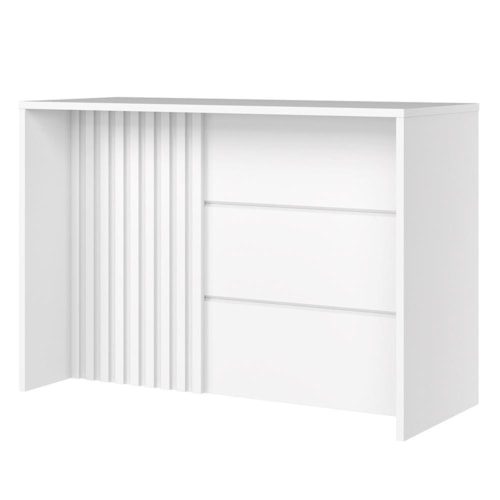 Bancada Ilha Gourmet Ripada Americana Branco - Móveis Henn
