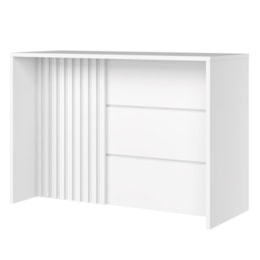 Bancada Ilha Gourmet Ripada Americana Branco - Móveis Henn Bancada Ilha Gourmet Ripada Americana Branco - Móveis Henn