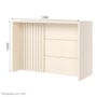 Bancada Ilha Gourmet Ripada Connect Off White - Móveis Henn