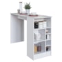 Bancada Ilha Mesa Gourmet Dinamarca 140cm 1 Porta Branco - Indékes