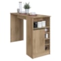 Bancada Ilha Mesa Gourmet Dinamarca 140cm 1 Porta Castani - Indékes