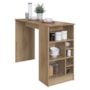 Bancada Ilha Mesa Gourmet Dinamarca 140cm 1 Porta Castani - Indékes