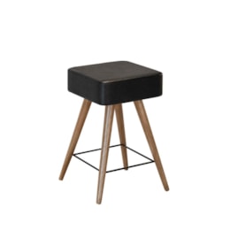Banco Banqueta Rio Baixa 50cm Couríssimo Preto - Salaone 