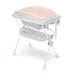 Banheira de Bebê Plástica Premium com Trocador Branco/Rosa - Galzerano  