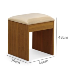 Banqueta Almofadada para Penteadeira Camarim Maia Freijó - Móveis Luapa