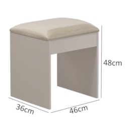 Banqueta Almofadada para Penteadeira Camarim Maia Maní - Móveis Luapa 