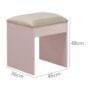 Banqueta Almofadada para Penteadeira Camarim Maia Rosê - Móveis Luapa 