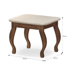 Banqueta Almofadada para Penteadeira Camarim Malbec - Móveis Luapa Banqueta Almofadada para Penteadeira Camarim Malbec - Móveis Luapa