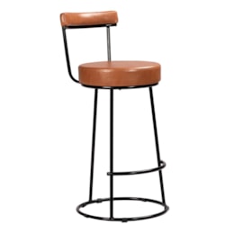 Banqueta Miami 96cm Couríssimo Amarula - Salaone Banqueta Miami 96cm Couríssimo Amarula - Salaone