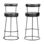 Banqueta Miami 96cm Couríssimo Preto - Salaone