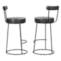 Banqueta Miami 96cm Couríssimo Preto - Salaone