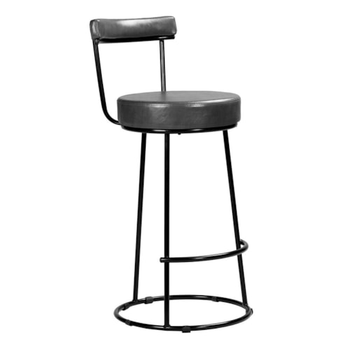 Banqueta Miami 96cm Couríssimo Preto - Salaone