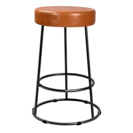 Banqueta Roma 70cm Couríssimo Amarula - Salaone Banqueta Roma 70cm Couríssimo Amarula - Salaone