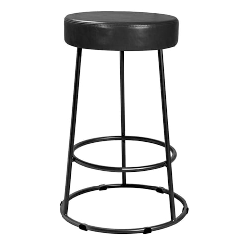 Banqueta Roma 70cm Couríssimo Preto - Salaone
