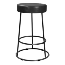 Banqueta Roma 70cm Couríssimo Preto - Salaone Banqueta Roma 70cm Couríssimo Preto - Salaone