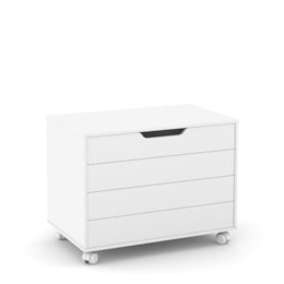 Baú Organizador Infantil Toy com Rodízios Branco Soft - Matic Móveis Baú Organizador Infantil Toy com Rodízios Branco Soft - Matic Móveis