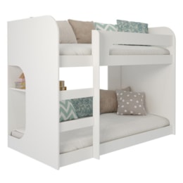 Beliche Montessoriana Ema Branco com Proteção e Colchões Light D33 - Permóbili Baby