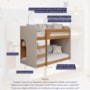 Beliche Montessoriana Ema Nature/Off White com Proteção e Colchões Light D33 - Permóbili Baby