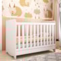 Berço Americano Ben 3 em 1 Branco Brilho com Colchão Baby Physical - Móveis Peroba