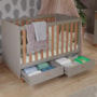 Berço Americano Candy com 2 Gavetas - Permóbili Baby Fendi/Nature