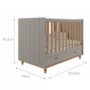 Berço Americano Candy com 2 Gavetas - Permóbili Baby Fendi/Nature