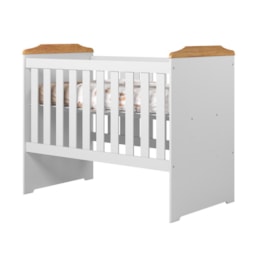 Berço Americano Carinho 3 em 1 Branco/Amadeirado – Tigus
