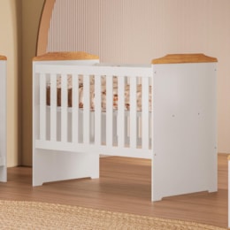 Berço Americano Carinho 3 em 1 Branco/Amadeirado – Tigus
