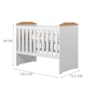 Berço Americano Carinho 3 em 1 Branco/Amadeirado – Tigus