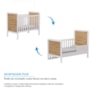 Berço Americano Cloe 2 em 1 Branco Brilho/Amêndoa com Colchão Baby Physical - Móveis Peroba