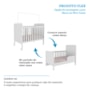 Berço Americano Cloe 2 em 1 Branco Brilho com Colchão Baby Physical - Móveis Peroba