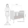 Berço Americano Cloe 2 em 1 Branco Brilho com Colchão Baby Physical - Móveis Peroba