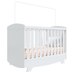 Berço Americano Cris Retrô 3 em 1 Branco Brilho - Móveis Peroba Berço Americano Cris Retrô 3 em 1 Branco Brilho - Móveis Peroba