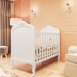 Berço Americano Elô 3 em 1 Branco Brilho com Colchão Baby Physical - Móveis Peroba