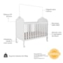 Berço Americano Elô 3 em 1 Branco Brilho com Colchão Baby Physical - Móveis Peroba