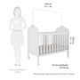 Berço Americano Elô 3 em 1 Branco Brilho com Colchão Baby Physical - Móveis Peroba