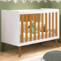 Berço Americano Isis Branco/Savana com Colchão Baby Physical - Reller Móveis