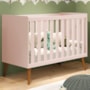 Berço Americano Isis Rosa com Colchão Baby Physical - Reller Móveis