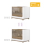 Berço Americano Mini Cama Aconchego Branco/Jequitibá com Colchão Baby Physical - Móveis Henn 