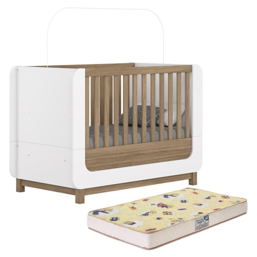 Berço Americano Mini Cama Aconchego com Colchão Supreme - Móveis Henn