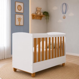 Berço Americano Mini Cama Apolo Branco/Savana - Reller