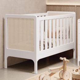 Berço Americano Mini Cama Brisa Branco Fosco com Colchão Baby Physical - Reller Móveis